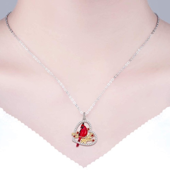 18k Angel Cardinal Diamond Fine Jewelry Necklace - Picture 7 of 12